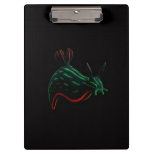 Schwarzes 4 Luxe Klemmbrett, Neon-Seeschnecke Klemmbrett