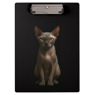 Schwarzes 4 Luxe Klemmbrett, Sphynx-Katze Klemmbrett