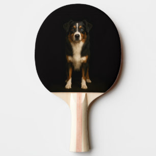 Schwarzes 4 Luxe Ping-Pong-Schläger, Aussie Shephe Tischtennis Schläger