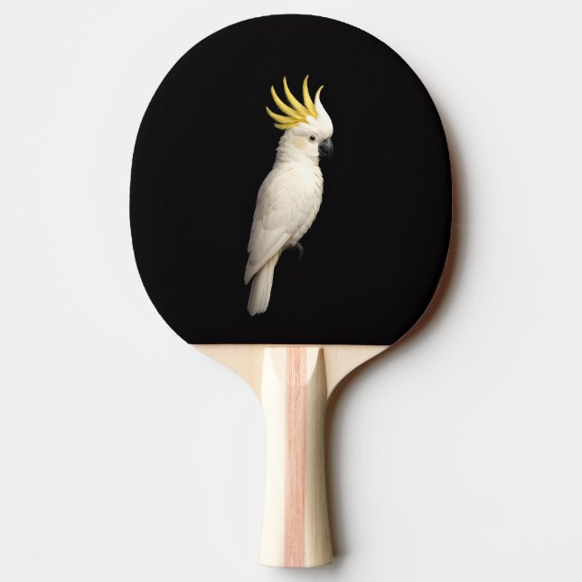 Schwarzes 4 Luxe Ping-Pong-Schläger, Crested Cocka Tischtennis Schläger (Rückseite)