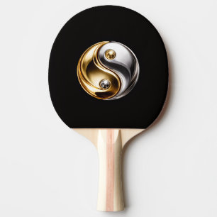 Schwarzes 4 Luxe Ping-Pong-Schläger, Harmony Yin Y Tischtennis Schläger