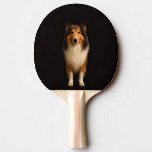 Schwarzes 4 Luxe Ping-Pong-Schläger, treuer Collie Tischtennis Schläger