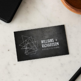 Schwarzes abstrakt geometrisches architektonisches visitenkarte