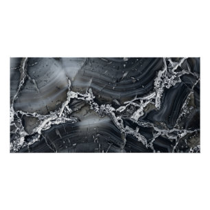 Schwarzes Achatstein-Textur-Poster Poster