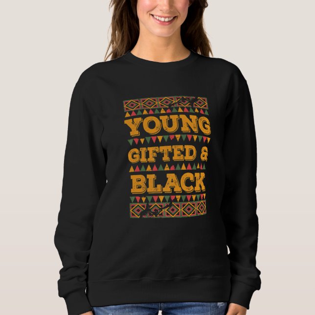 Schwarzes Afro Melanin Farbige Afrika Süd Melanin Sweatshirt (Vorderseite)