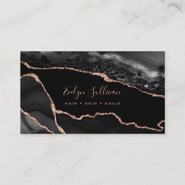 schwarzes Age Visitenkarte (Vorderseite)