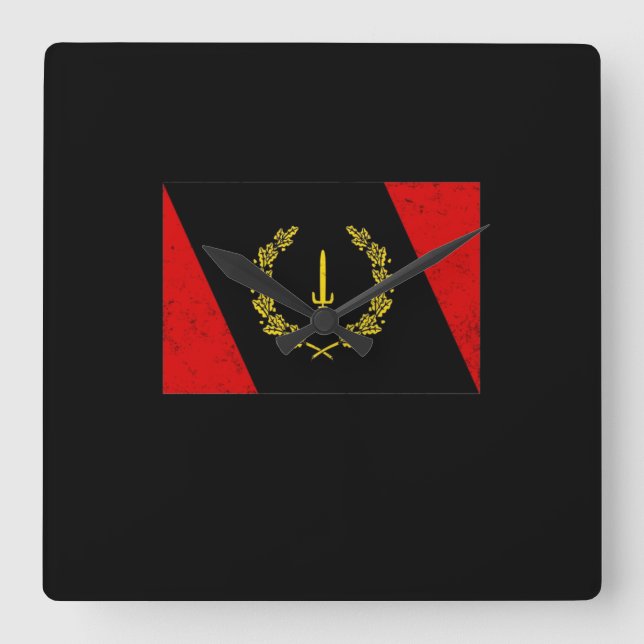 Schwarzes amerikanisches Kulturerbe-Flag 1967 Quadratische Wanduhr (Vorderseite)