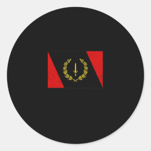 Schwarzes amerikanisches Kulturerbe-Flag 1967 Runder Aufkleber