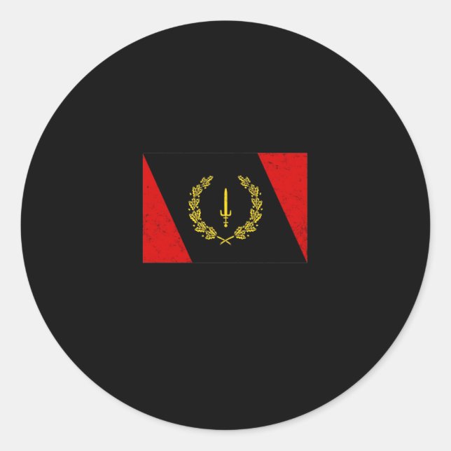 Schwarzes amerikanisches Kulturerbe-Flag 1967 Runder Aufkleber (Vorderseite)