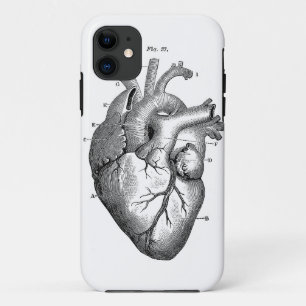 Schwarzes anatomisches Herz Case-Mate iPhone Hülle