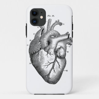 Schwarzes anatomisches Herz Case-Mate iPhone Hülle