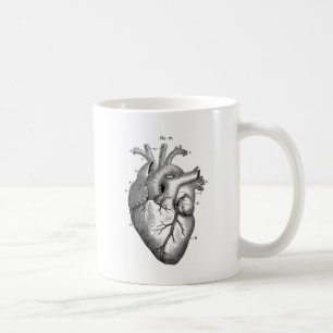 Schwarzes anatomisches Herz Kaffeetasse