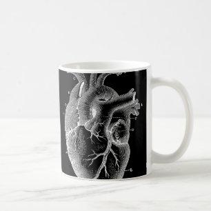 Schwarzes anatomisches Herz Tasse