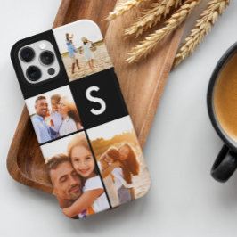 Schwarzes Anfangsmonogramm des modernen Fotos Case-Mate iPhone Hülle