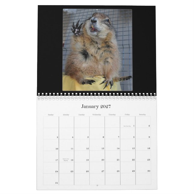 Schwarzes angebundene Präriehunde - Kalender 2013 (Jan 2027)