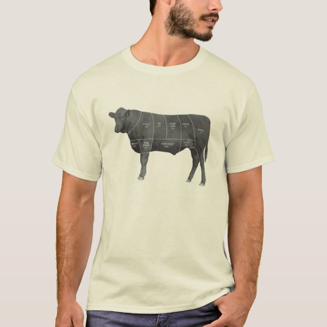 Schwarzes Angus T-Shirt (Vorderseite)