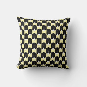 Schwarzes Art Deco Design Kissen