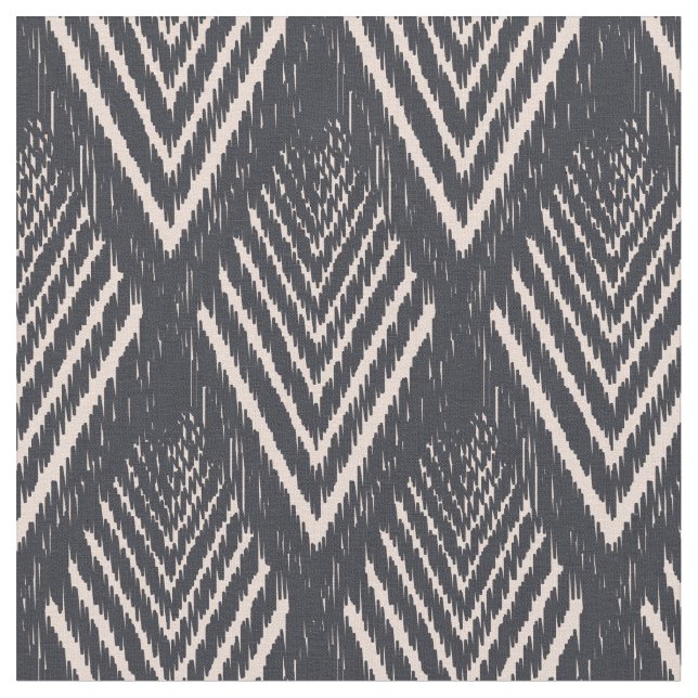 Schwarzes Ascent-Ikat-Muster Stoff (Nahaufnahme)