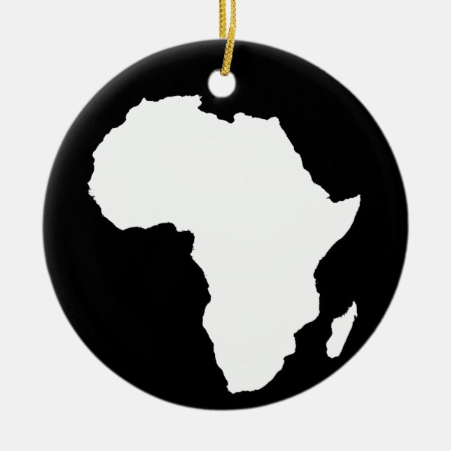 Schwarzes Audacious Africa Keramik Ornament (Vorne)