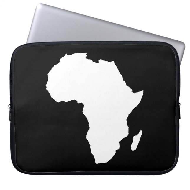 Schwarzes Audacious Africa Laptopschutzhülle (Vorderseite)
