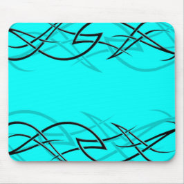 Schwarzes auf cyan-blauer "Eleganz" Mousepad