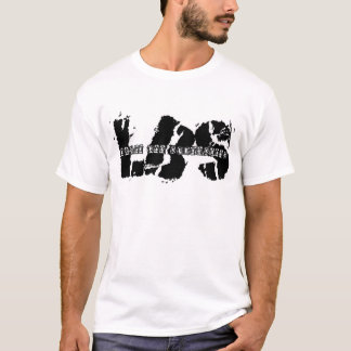Schwarzes auf weißem Logo T-Shirt