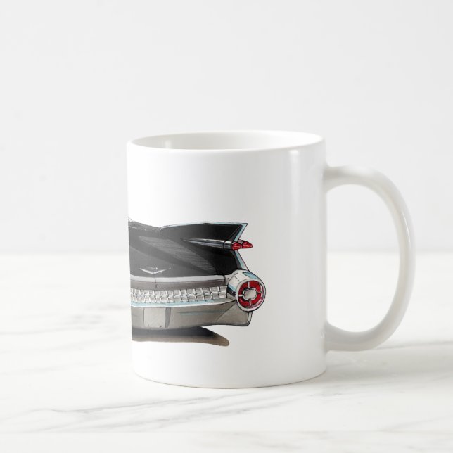 Schwarzes Auto 1959 Cadillacs Kaffeetasse (Rechts)
