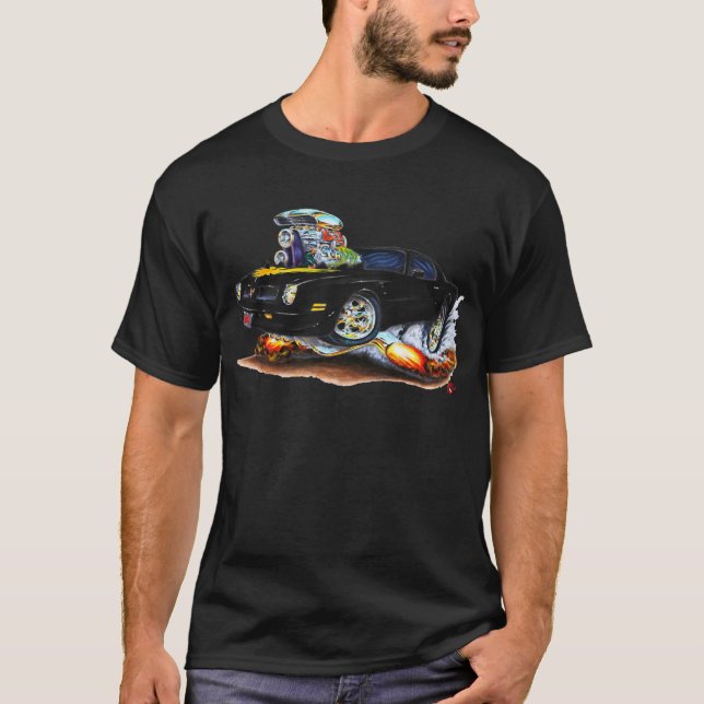 Schwarzes Auto 1974-76 Transportes morgens T-Shirt (Vorderseite)