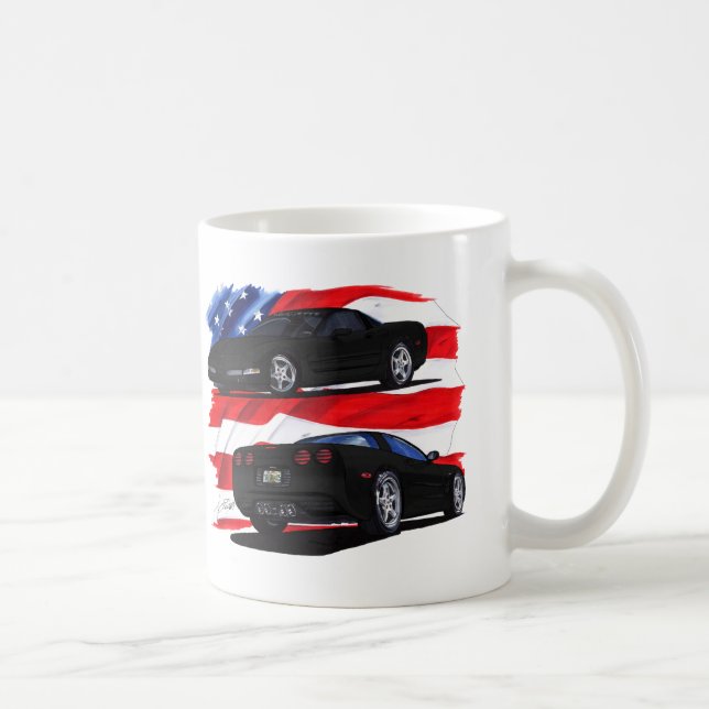 Schwarzes Auto 1998-04 Korvette Kaffeetasse (Rechts)