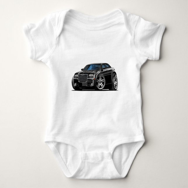 Schwarzes Auto Chryslers 300 Baby Strampler (Vorderseite)