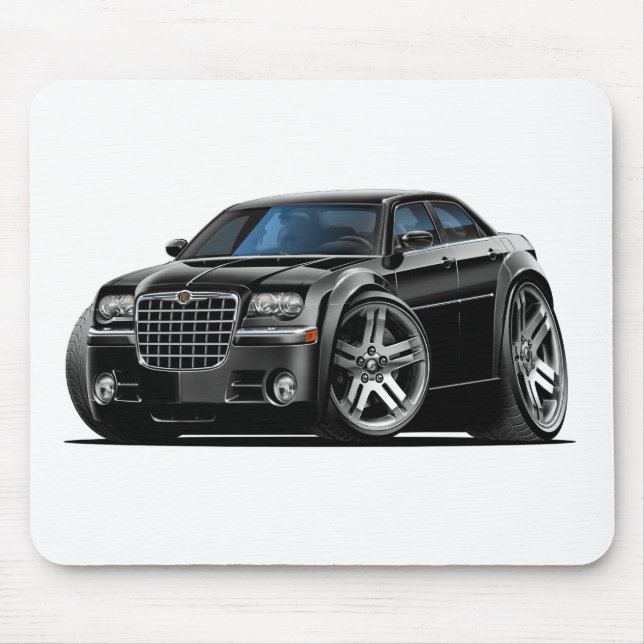 Schwarzes Auto Chryslers 300 Mousepad (Vorne)