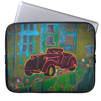 Schwarzes Auto Laptopschutzhülle
