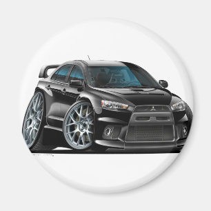 Schwarzes Auto Mitsubishis Evo Magnet