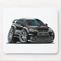 Schwarzes Auto Mitsubishis Evo