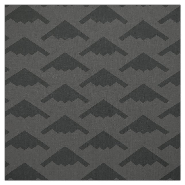 Schwarzes B-2 Spirit Stealth Bomber Muster auf Gra Stoff (Muster)
