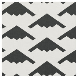 Schwarzes B-2 Spirit Stealth Bomber Muster auf Wei Stoff