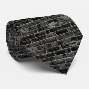 Schwarzes Backsteinmauer-Muster Krawatte
