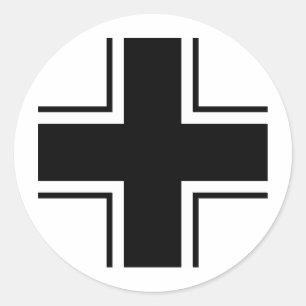 Schwarzes Balkankreuz der Luftwaffe Runder Aufkleber