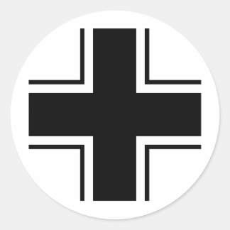 Schwarzes Balkankreuz der Luftwaffe Runder Aufkleber