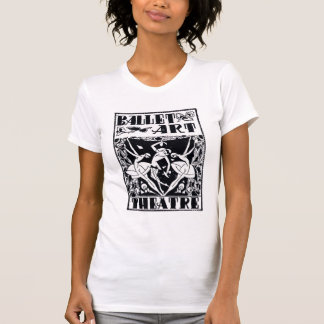 Schwarzes "BALLETT-KUNST" der T - Shirt Frauen