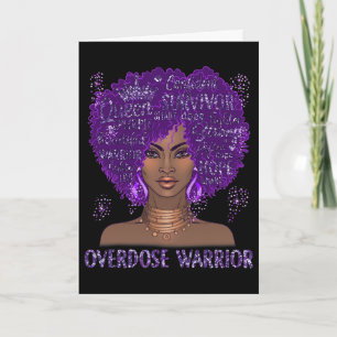 Schwarzes Band Lila Overdose Warrior Bewusstseins- Karte