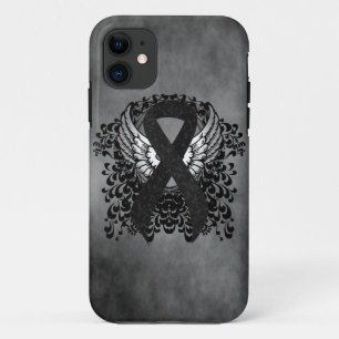 Schwarzes Band mit Flügeln iPhone 11 Hülle