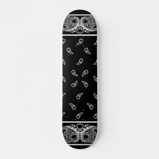 Schwarzes Bandana-Skateboard Skateboard (Vorne)