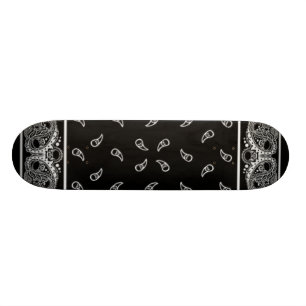 Schwarzes Bandana-Skateboard Skateboard