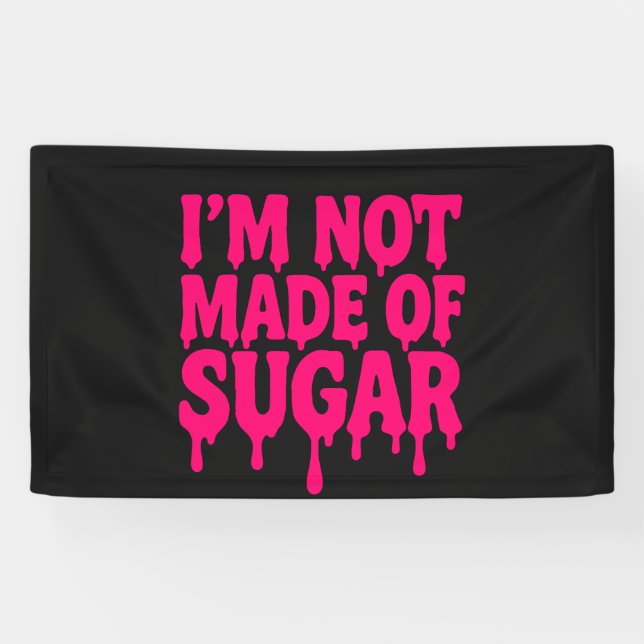 Schwarzes Banner mit Neon Pink Zitat - Anpassbar (Horizontal)