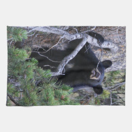 schwarzes Bärenjunges Küchentuch