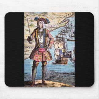 Schwarzes Bart-Farbporträt Mousepad