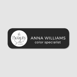 Schwarzes Basis-Salon-Professionelles Namensschild