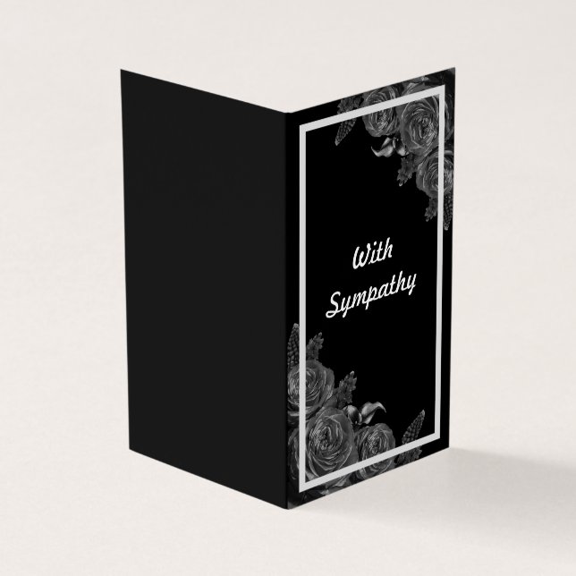 Schwarzes Beileid-Floral (Vorderseite)