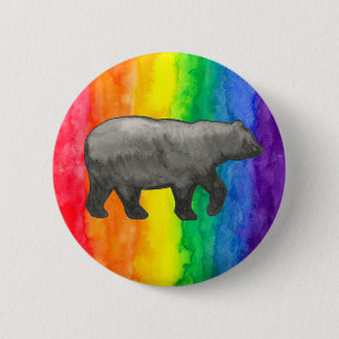 Schwarzes betreffen Regenbogen-Wäsche-Knöpfe Button